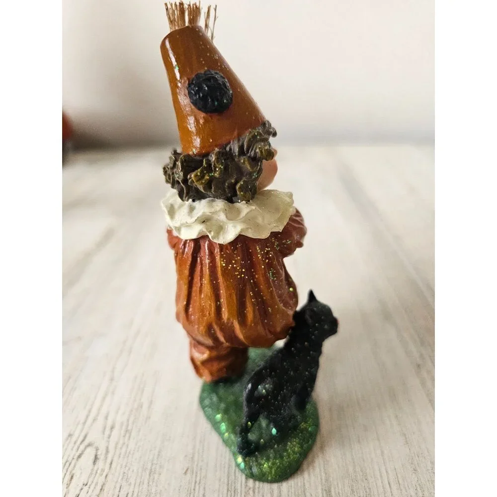 Bethany Lowe cat girl witch trick or treater‎ statue figurine decor